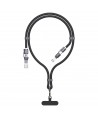 Dudao L20MAX 4in1 Cable / Lanyard USB-A / USB-C / Lightning PD QC 65W 1.5m - Black