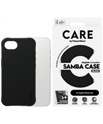 CARE by PanzerGlass Fashion MagSafe iPhone 16e Case - Black