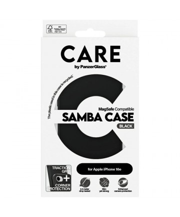 CARE by PanzerGlass Fashion MagSafe iPhone 16e Case - Black