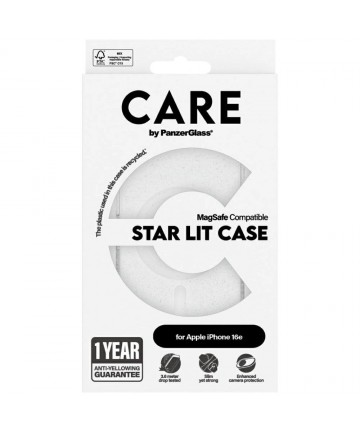 CARE by PanzerGlass Flagship Urban Combat StarLight White MagSafe iPhone 16e Case - Clear