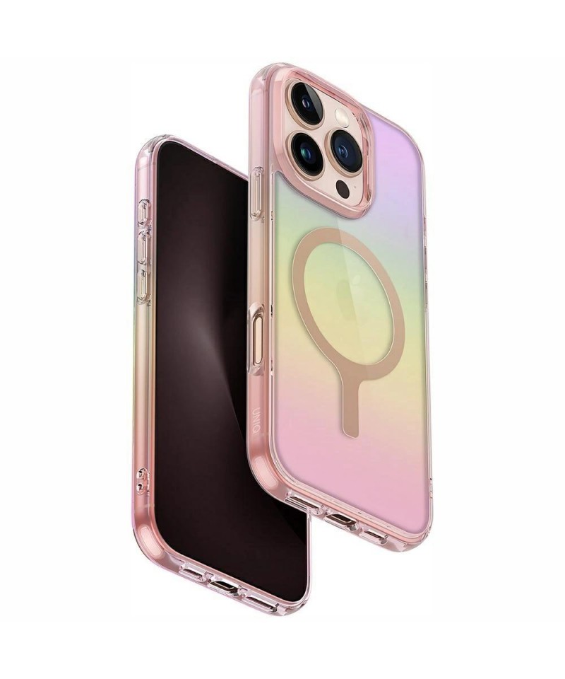 Uniq Iridescia Magclick Charging Case for iPhone 16 Pro - Pink