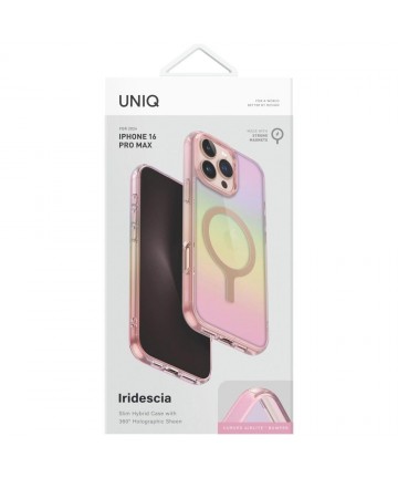 Uniq Iridescia Magclick Charging Case for iPhone 16 Pro Max - Pink