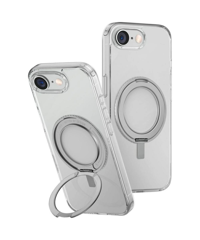Uniq Swivix 360 Rotating Kickstand Case for iPhone 16e - Transparent