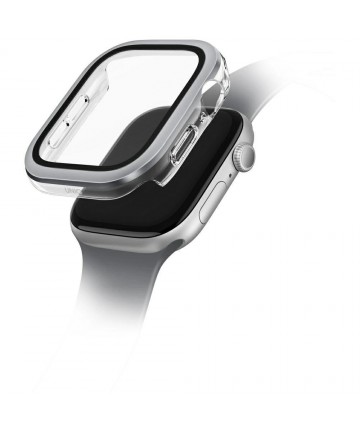 Uniq Voute Tempered Glass Case for Apple Watch 10 42 mm - Silver