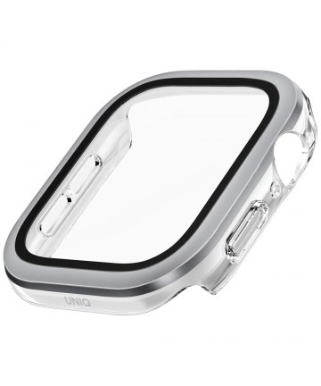 Uniq Voute tempered glass case for Apple Watch 10 46 mm - silver
