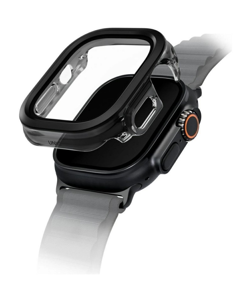 Uniq Voute Tempered Glass Case for Apple Watch Ultra 49mm - Black