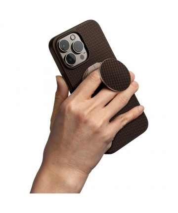 Uniq Keva Air Magclick Charging GripFit Case for iPhone 16 Pro Max - Brown