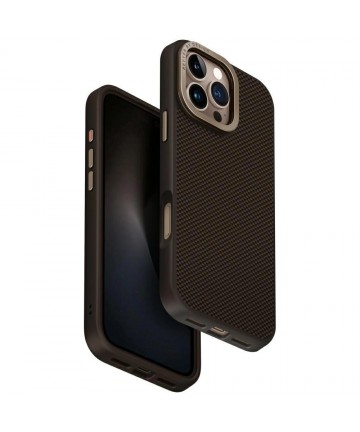 Uniq Keva Max Magclick Charging Camera Stand Case for iPhone 16 Pro Max - Brown