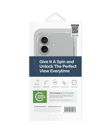 Uniq Swivix 360 Rotating Kickstand Case for iPhone 16 - Transparent