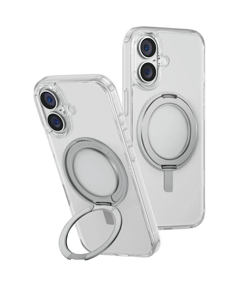 Uniq Swivix 360 Rotating Kickstand Case for iPhone 16 Plus - Transparent