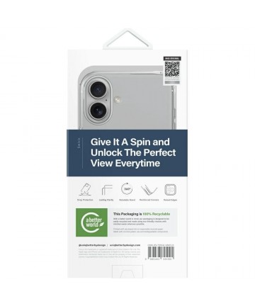 Uniq Swivix 360 Rotating Kickstand Case for iPhone 16 Plus - Transparent