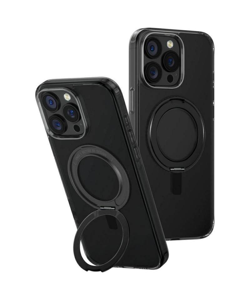 Uniq Swivix 360 Rotating Kickstand Case for iPhone 16 Pro Max - Black