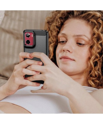 Tech-Protect TPUCarbon Case for Motorola Moto G05 / E15 - Black