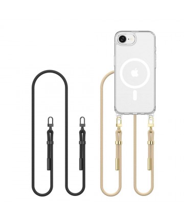 Tech-Protect FlexAir Chain MagSafe Case for iPhone 16e / 17e - Black and Beige