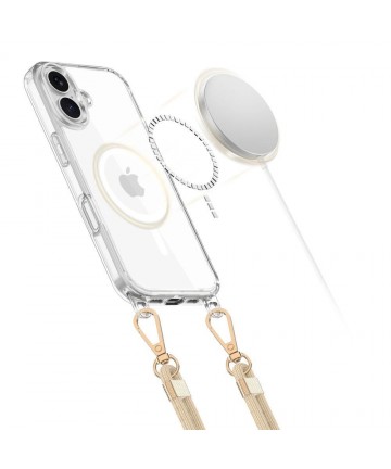 Tech-Protect FlexAir Chain MagSafe Case for iPhone 16e / 17e - Black and Beige