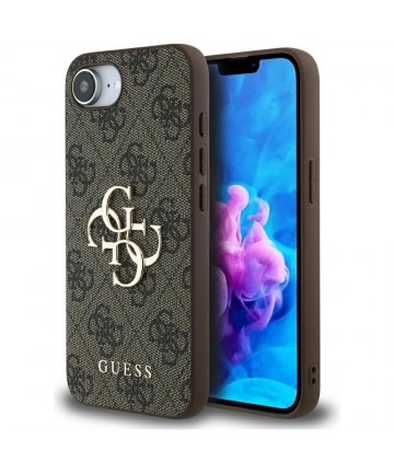 Guess 4G Big Logo Case for iPhone 16e - Brown