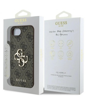 Guess 4G Big Logo Case for iPhone 16e - Brown