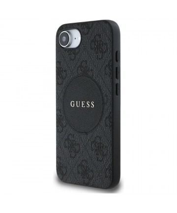 Guess 4G Circle Classic Logo MagSafe case for iPhone 16e - black