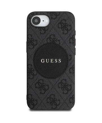 Guess 4G Circle Classic Logo MagSafe case for iPhone 16e - black