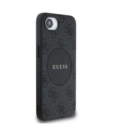 Guess 4G Circle Classic Logo MagSafe case for iPhone 16e - black