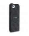 Guess 4G Circle Classic Logo MagSafe case for iPhone 16e - black
