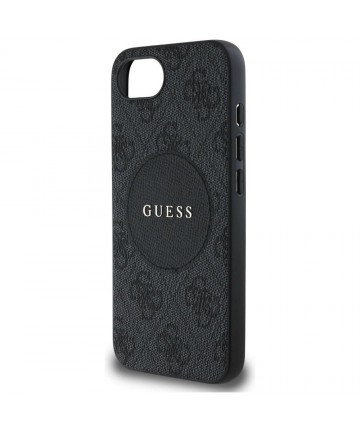 Guess 4G Circle Classic Logo MagSafe case for iPhone 16e - black