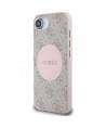 Guess 4G Circle Classic Logo MagSafe case for iPhone 16e - pink