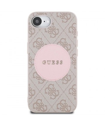 Guess 4G Circle Classic Logo MagSafe case for iPhone 16e - pink