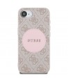 Guess 4G Circle Classic Logo MagSafe case for iPhone 16e - pink