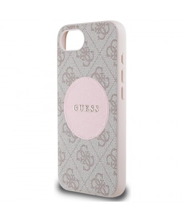 Guess 4G Circle Classic Logo MagSafe case for iPhone 16e - pink