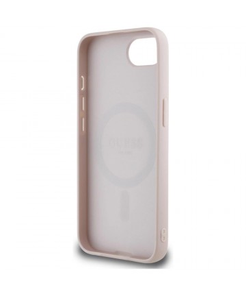 Guess 4G Circle Classic Logo MagSafe case for iPhone 16e - pink