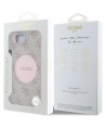 Guess 4G Circle Classic Logo MagSafe case for iPhone 16e - pink