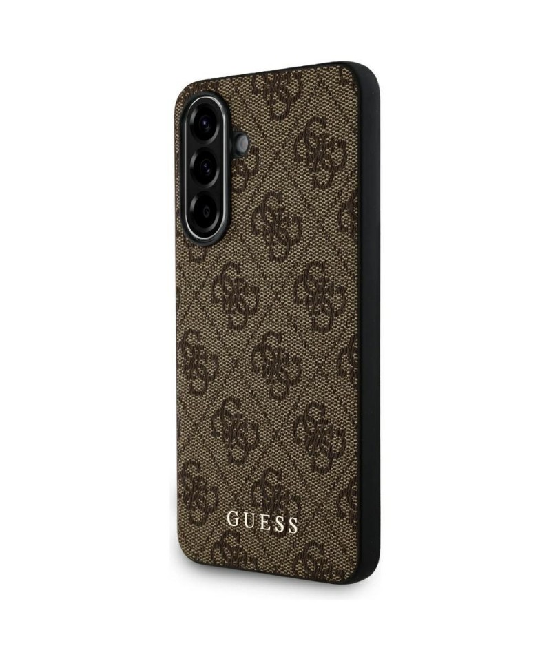 Guess 4G Metal Gold Logo Case for Samsung Galaxy A36 - Brown