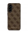 Guess 4G Metal Gold Logo Case for Samsung Galaxy A36 - Brown