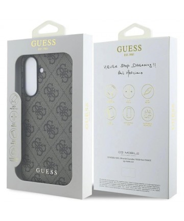 Guess 4G Metal Gold Logo Case for Samsung Galaxy A36 - Brown