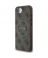 Guess 4G Ring Classic Logo MagSafe iPhone 16e Case - Brown