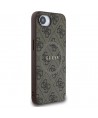 Guess 4G Ring Classic Logo MagSafe iPhone 16e Case - Brown