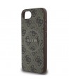 Guess 4G Ring Classic Logo MagSafe iPhone 16e Case - Brown