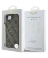 Guess 4G Ring Classic Logo MagSafe iPhone 16e Case - Brown