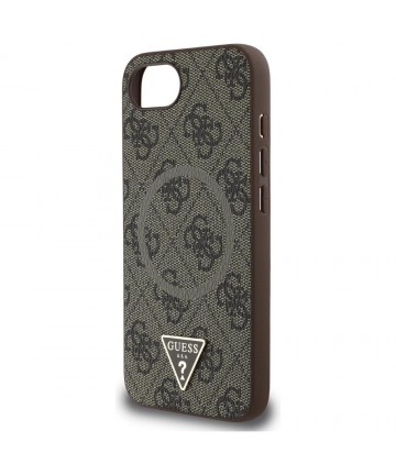 Guess 4G Ring Triangle Logo MagSafe iPhone 16e Case - Brown