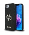 Guess Fixed Glitter Big 4G case for iPhone 16e - black