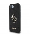 Guess Fixed Glitter Big 4G case for iPhone 16e - black