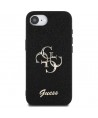 Guess Fixed Glitter Big 4G case for iPhone 16e - black