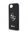Guess Fixed Glitter Big 4G case for iPhone 16e - black