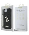 Guess Fixed Glitter Big 4G case for iPhone 16e - black