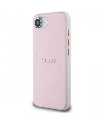Guess Grained Ring MagSafe iPhone 16e Case - Pink