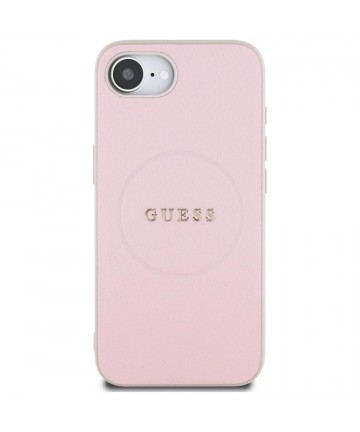 Guess Grained Ring MagSafe iPhone 16e Case - Pink