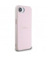 Guess Grained Ring MagSafe iPhone 16e Case - Pink