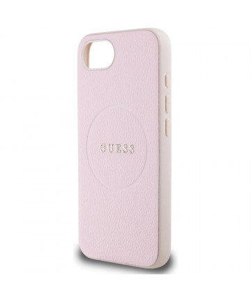 Guess Grained Ring MagSafe iPhone 16e Case - Pink