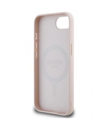 Guess Grained Ring MagSafe iPhone 16e Case - Pink